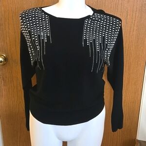 Beautiful sweater with bling!